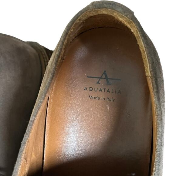 Aquatalia Men\'s Suede Leather Oxford Derby Taupe Brown Dress Shoes Size 11 main image 14